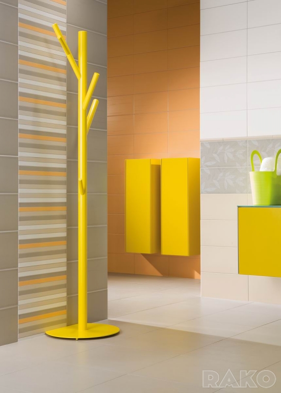 #RAKO #Easy #Obklady a dlažby #Koupelna #Minimalistický styl #oranžová #šedá #Matný obklad #Střední formát #200 - 350 Kč/m2 #new 